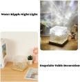 Dynamic Water Ripple Lamp Projector, Ocean Wave Light Projector, 3 Colors Touch Control, Rechargeable Crystal Night Lamp for Bedroom, Living Room, Gaming Room, Party, Bars. 