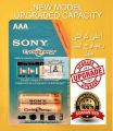 4x AAA Rechargeable Battery Cell PENCIL SIZE Imported Sony Cycle Energy NiMH Pack of 4 -1.2v 4300mAh 1000 Cycles Batteries Cells. 