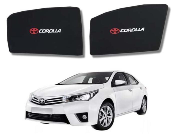 Corolla Black 4pcs For Car Sun Shades for Side Daraz.pk