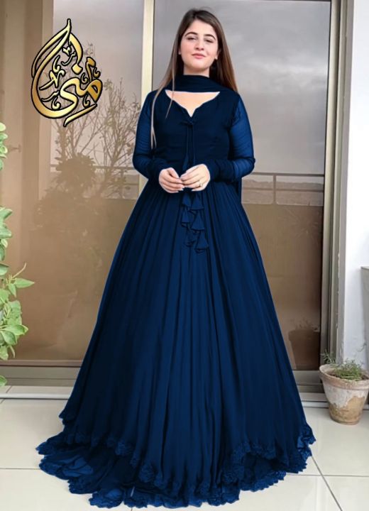 Stylish%20Long%20Frock%20for%20Women%20with%20Fancy%20Flair%203-Piece%20-%20Party%20Wear%20Frocks%20for%20Women%20-%20Image%202
