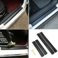 4Pcs Car Door Sill Protector,Door Sill Scuff Plate Carbon Fiber Stickers,Cover Door Anti Scratch for Cars. 