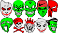 10 Small Skull Stickers for MOBILE, BIKE CYCLE, ETC.. 