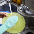 Highy Quality Cleaning Sponge Gloves, Dishwashing Gloves, Silicone Reusable Cleaning Brush Heat Resistant Scrubber. 