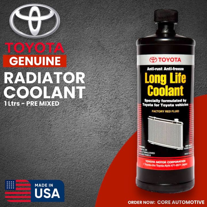 Toyota Radiator Coolant - Genuine Super Long Life Antirust /Antifreeze  Coolant 1Ltr | Original Made in USA