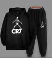 New Cristiano Footballer CR7 Hoodie And Trouser Winter Arrival Warm Fleece Track suit Drawstring Hood For Men. 
