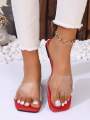 Transparent Slippers for Women - Vibrant Colors, Stylish Design. 