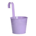 Hanging Flower Pot Sturdy Natural Style Iron Exquisite Metal Bucket for Balcony. 