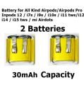 inpods tws and Airpods Batteries for Charging Box and Earphones with 30mAh and 300mAh Capacity. 