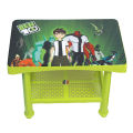 KIDS Plastic Table & 4 Chairs Set - Education And Game Sheet On Plastic Table. 