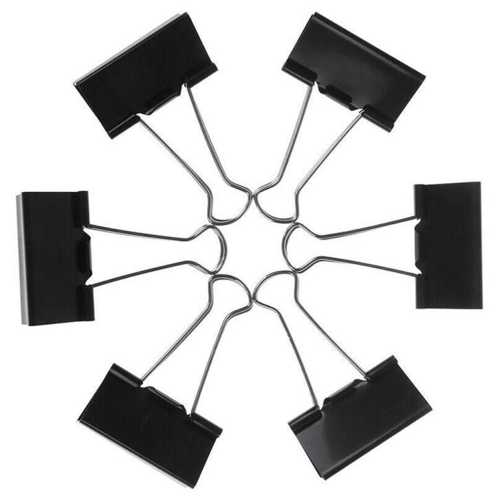 6 pcs Metal Binder Clips Paper Clips 51 mm