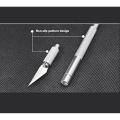 imported Quality Sharp Set of 7 Metal Precision Cutting knife Pen Cutter Precision Knives Extractor Style Hobby For Crafts Art Cutting Chisel Tool Sculptor Paper Carving Polymer Clay. 