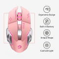 Premium Wireless Gaming Mouse RGB with 6 Buttons + Free Mouse Pad & 3-Levels DPI Control - Breathing LED Light 2.4G Optical Wireless Mouse with Side Buttons for PC Gaming, Laptop, Pubg, Mobile - By Unique Mall. 