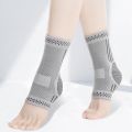 Nylon Graphene Ankle Brace Socks Sports Safety Breathable Grey Foot Cracked Repair Open-Toe Anti Chapped Ankle Compression Socks Men Women. 