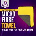 MICROFIBER CLOTH -30*40(360 GSM) - ICON PLUS - Small Microfiber Cloth - Microfiber Cleaning Cloth - Small Microfiber Towel - Microfiber Cloth for Cleaning - Microfiber Cloth - Small and Efficient -. 