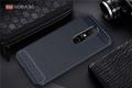 Nokia 6.1 Plus Carbon Fiber Brush Mark Antishock Drop Resistance Silicon Tpu Case Back Cover. 