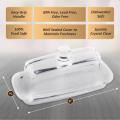 Glass Butter Dish | Premium Butter Dish with Lid and Easy Grip Handle | Easy to Use and 100% Food Safe - Dishwasher Safe | Classic Addition. 