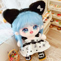 Doll Outfit Eye-catching Doll Black Heart V-neck Suspender Skirt Two Pieces. 