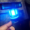 Universal Rizoma LED Rubber Aluminum Motorcycle Handle Bar Soft Grips Throttle Grip CNC LED RS-30 7/8" 22mm - BLUE. 