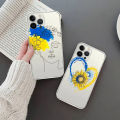 Ukraine fine sun flower phone case for iPhone 14 13 12 11 pro Max 7 8 plus mini Xs X XR se 2022 transparent Funda. 