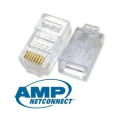 100 Pcs RJ45 Gold-plated AMP RJ45 CAT6 CAT5E Modular Plugs Network Connector 8P8C. 