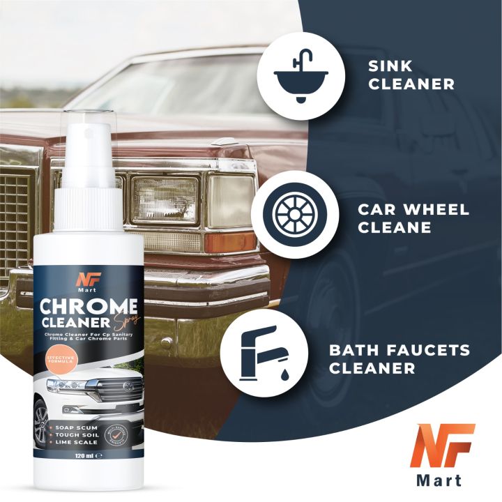 Rust Remover & Chrome Cleaner & Shiner Spray Chrome Restorer For Bike & Cars Multi Purpose Use  Cleaner NF MART