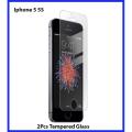 2Pcs  Tempered Glass Protector For Iphone 5 5s. 