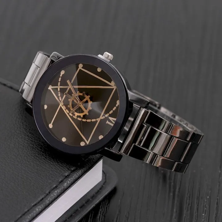 Classic%20Analogue%20Minimalist%20Round%20Black%20Dial%20Latest%20Generation%20Stainless%20Steel%20Linked%20Chain%20Black%20Strap%20Stylish%20Wrist%20Watch%20for%20Men%20and%20Boys%20-%20IIKBKMEN%20-%20Image%205