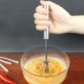 Stainless Steel Rotary Hand Mixer, Egg Cream Mixer, Sauce Shaker, Cake Mixer, Kitchen Tools, 1Pc. 