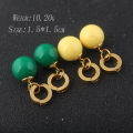 Potara Earrings Cosplay Charm Earrings And Green Eardrop Earrings Jewelry For Women Girls Lovely. 