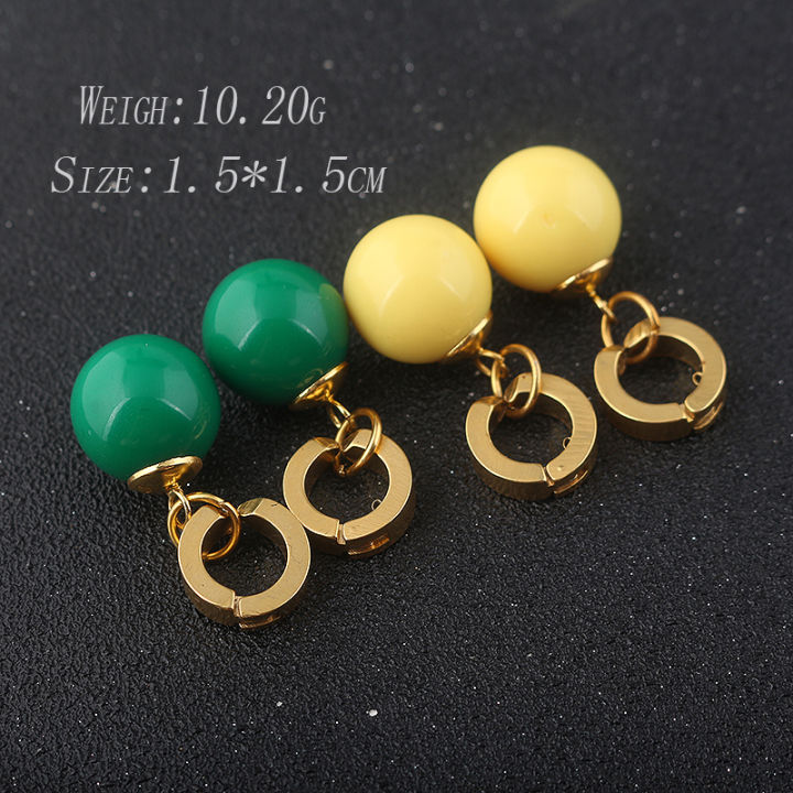 Potara Earrings Cosplay Charm Earrings And Green Eardrop Earrings Jewelry For Women Girls Lovely