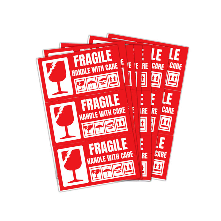 Fragile Sticker Size 6 x 3.5 inches , Packing Sticker Large Size ...