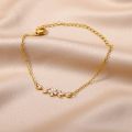 Elegant Zircon Flowers Bracelet For Women Girls Charm Gold Color Stainless Steel Plant Bracelets Luxury Designer Jewelry Gifts. 