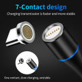 Magnetic Plugs/ Pins/ Connector For Magnetic Fast Charging Cable – 3 Ampere – 7 Pin Connector - Android / Micro USB - Type C – Apple iPhone iOS – Strong Magnet Connector - 360 Degree Rotation - Data Transfer Plug. 
