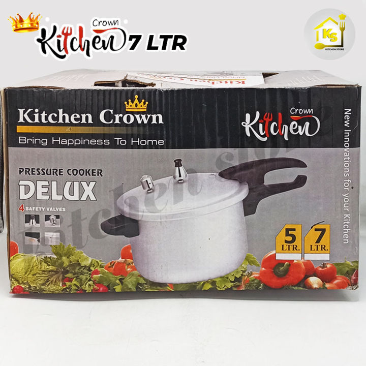 Kitchen%20Crown%205,%207,%209%20&%2011%20Ltr%20(Delux)%20Pressure%20Cooker%20Good%20Body%20-%20Pressure%20Indication%20Pin%20Pressure%20Control%20Weight%20-%20Image%204