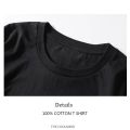 Black T Shirts for Men Plain Jersey Cotton Short Sleeves Tee Shirts for Daily Use Round Neck Shirt Casual Use. 