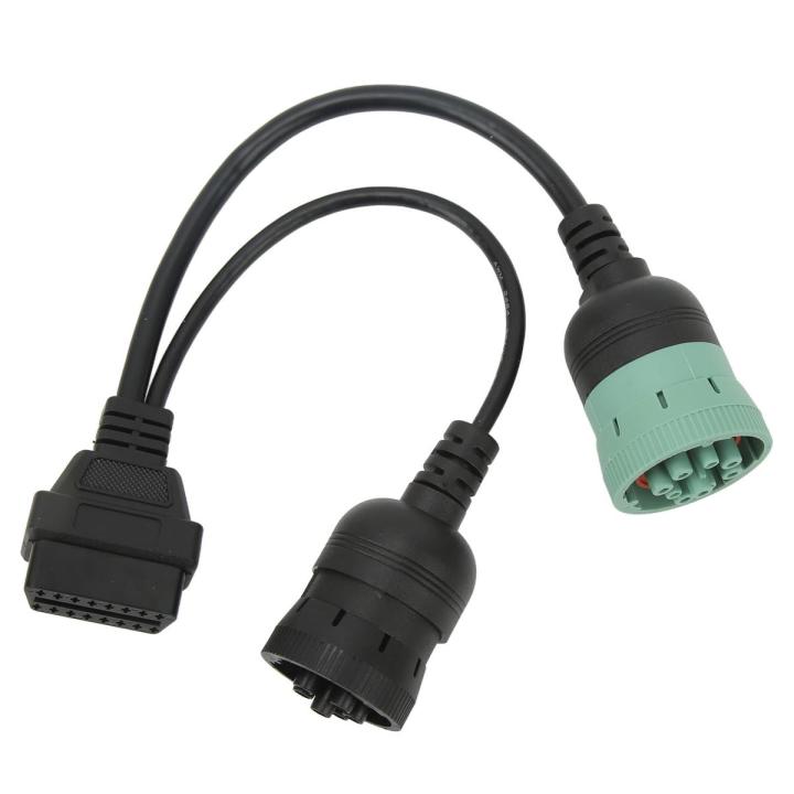 OBD2 Y Splitter Scanner Cable, High Flexibility OBDII 6Pin 9Pin Cable for Car