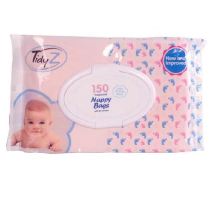 Tidyz Nappy Bags Clipclose Lid 150 Pack