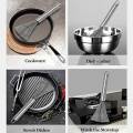 Stainless Steel Cleaning Brush, Cookware Wire Scrubber Brush Heavy Duty with Long Handle, Kitchen Steel Flexible Wire Cleaning Brush Dishes Pan Cleaning Scrubber. 