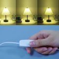Retro LED Pleated Table Lamp USB Charge Warm Light for Study Bedside Lamp Girls Room Decor Night Light Kids Christmas Home Decor. 
