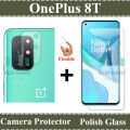 OnePlus 8T Glass Protector Tempered Glass Screen Protection Polish Glass + Back Camera 9H Gorilla Flexible Protector For OnePlus 8T. 
