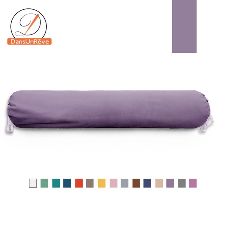 Dansunreve 1PC Bolster Cover Sarung Bantal Solid Color Easy ON/OFF Bolster Pillow Case Feel Comfortable Soft Plain & simple; Hotel/hostel/airbnb use
