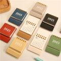 2023 Simple Solid Color Mini Desktop Paper Calendar Dual Daily Scheduler Table Planner Yearly Agenda Organizer Desk. 