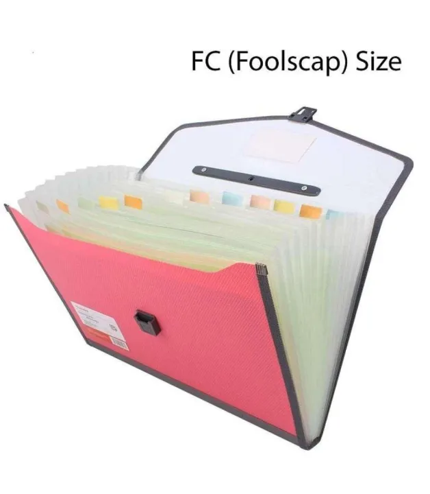 TRANBO%20Plastic%20Expanding%20Bag%20File%20Folder%20with%2013%20Section%20Pockets,%20Foolscape%20Size%20-%20Image%202