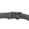 Men’s Belt High Quality Rubber Belt with Automatic Stylish Metal Buckle Adjustable Length for A Customizable Fit Removeable Buckle Belt for Men. 