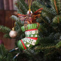 Gremlins Gizmo Fairy Light Santa Hat Hanging Christmas Figurine Ornament Decor Christmas Tree Decoration-Angelia. 