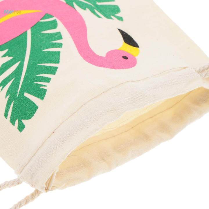 10pcs%20Flamingo%20Cotton%20Linen%20Sack%20Jewelry%20Pouch%20Drawstring%20Bag%20Wedding%20Favor%20-%20Image%206