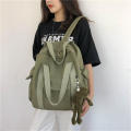 Backpacks Women Korean Style Harajuku Multifunction Travel Large Capacity Backpack Retro Solid Waterproof Bag Students Preppy. 
