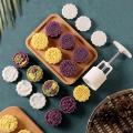 【HOT】 Mooncake Mold Cherry Blossom Flowers Sakura Pattern DIY Hand Press Mold Plungers Pastry Tools Mid-Autumn Festival. 