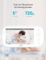 Dreo Video Baby Monitor, 5 inch LCD Screen, 720P HD Video & Audio, 5000mAh Rechargeable Battery, 2-Way Talkback, Night Vision, Remote Pan, Tilt & Zoom, Temperature Monitoring, VOX Mode, Split Screen. 
