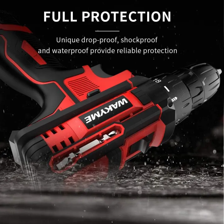 Cordless%20Drill%20Set%202%20Batteries,%20WAKYME%2012.6V%20Power%20Drill%2030NM%2018+1%20Clutch,%203/8"%20Keyless%20Chuck,%20Variable%20Speed%20Built-in%20LED%20Electric%20Driver%20Drill%20for%20Drilling%20Wall,%20Bricks,%20Wood,%20Metal%20etc%20-%20Image%2010